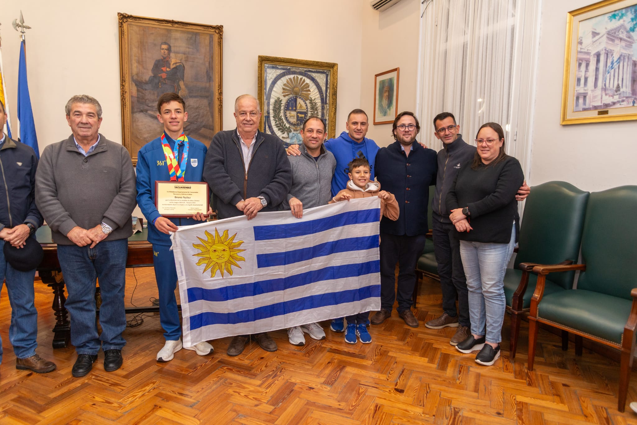 Tacuarembó recibió con alegría al atleta Bruno Núñez