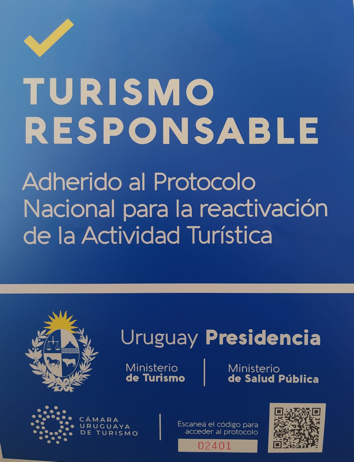 Prestadores turísticos, sellos de adhesión de reactivación