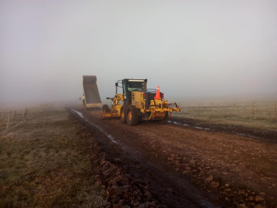 La Lluvia no a permitido avanzar estos días con el trabajo de mejora de la Caminaría Rural