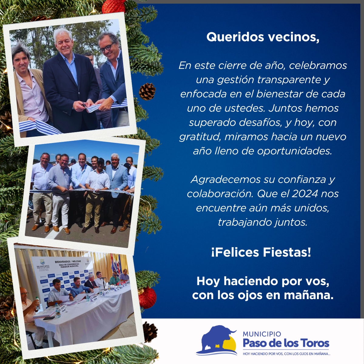FELICES FIESTAS LES DESEA EL CONCEJO MUNICIPAL