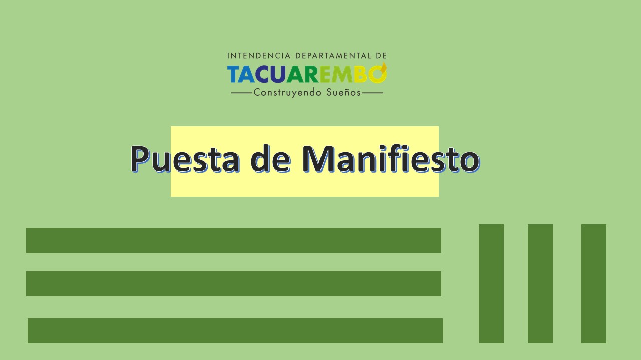 Puesta de Manifiesto: Ministerio de Ambiente, Comunicación de Proyecto, Viabilidad Ambiental de Localización