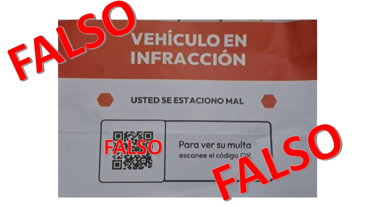 Alerta a la población sobre falsas multas de “vehículos en infracción”