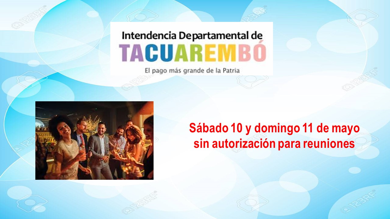Intendencia no autoriza eventos para sábado y domingo