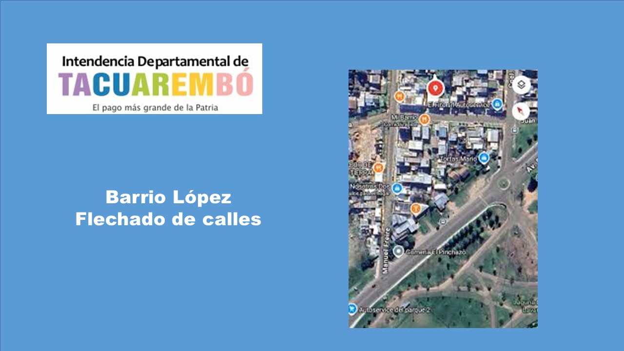 Flechado de calles en Barrio López