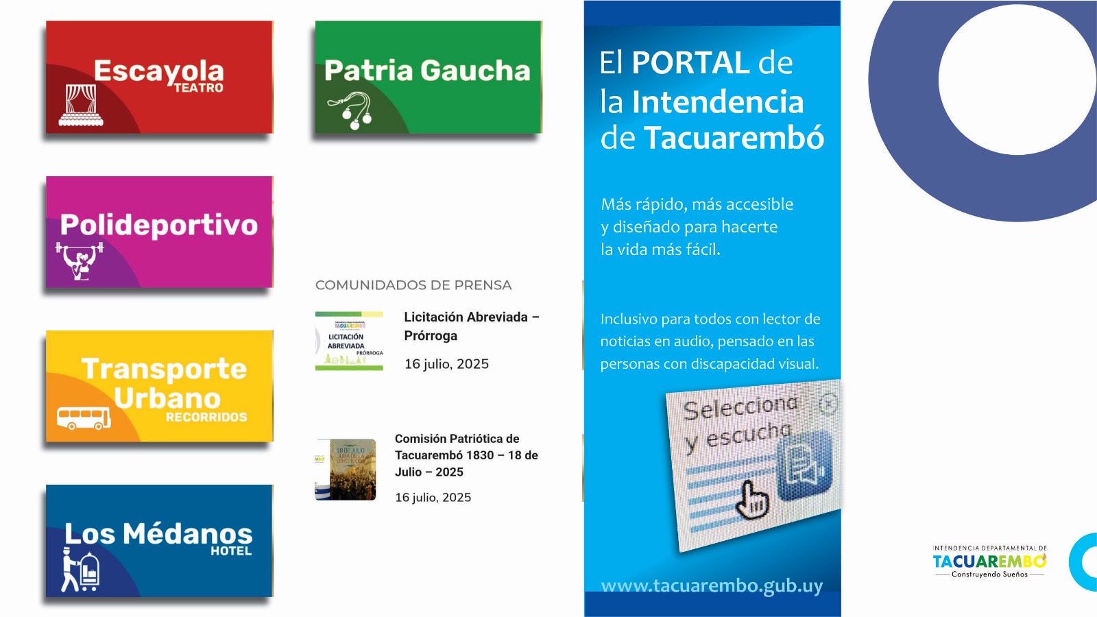 Intendencia de Tacuarembó cuenta con una página web renovada, más moderna, accesible y funcional