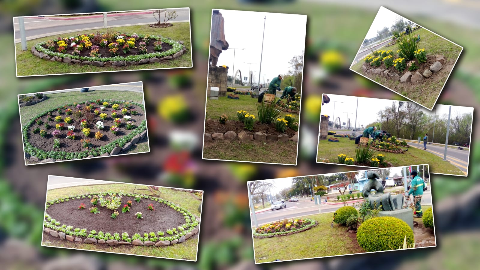 Embellecimiento de espacios públicos con parquizado y jardinería