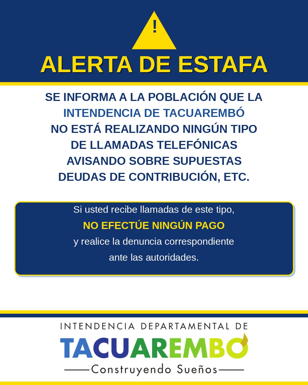 Alerta de estafa