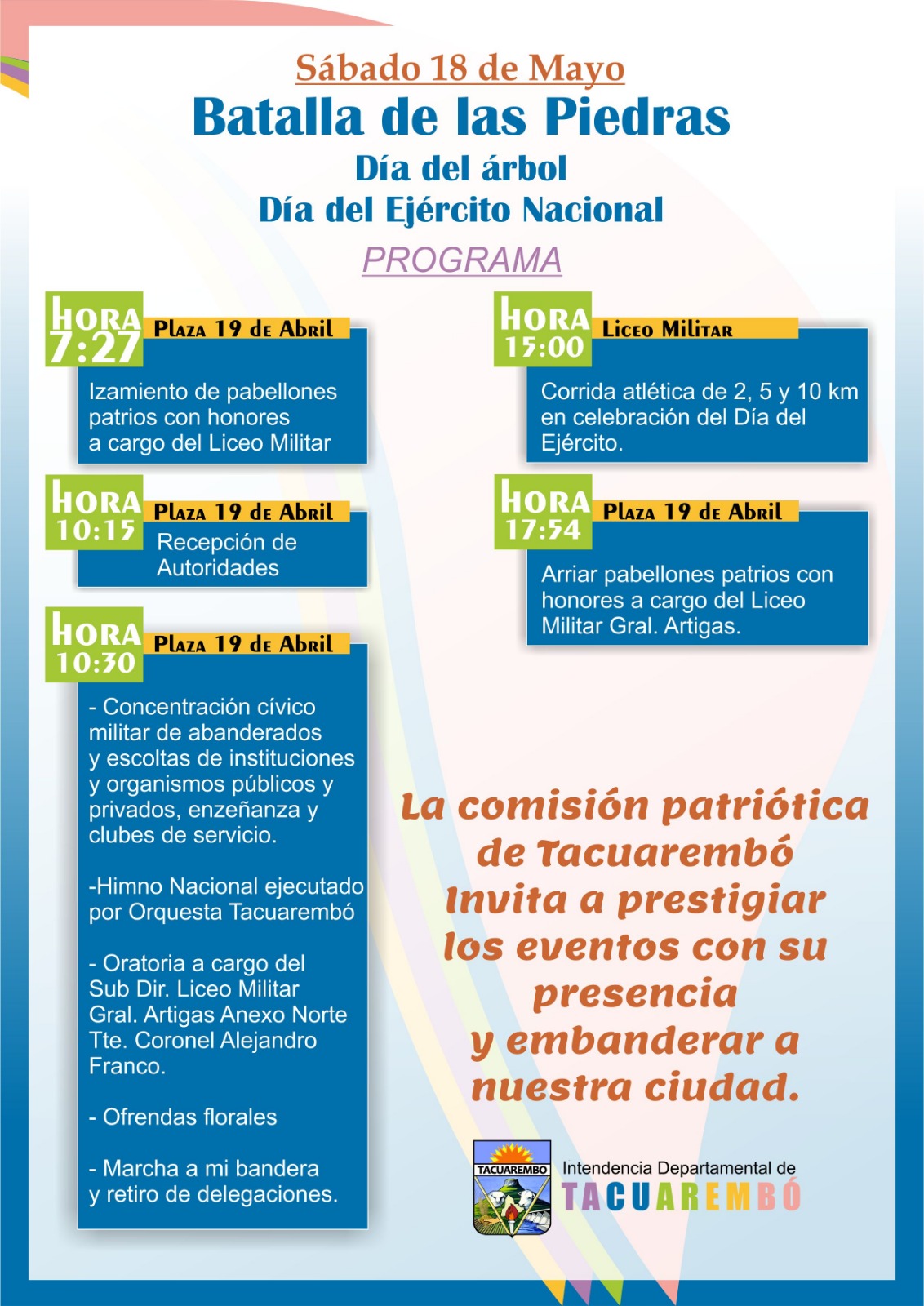 Programa, sábado 18 de mayo