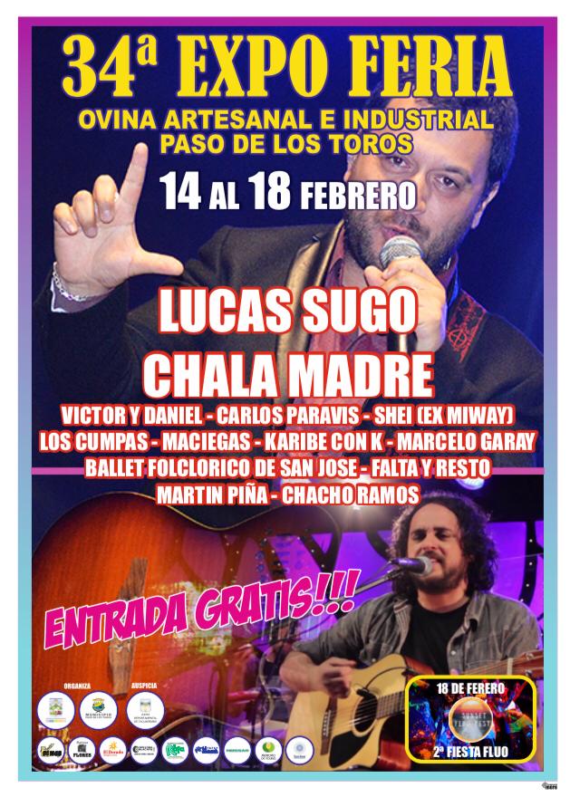 Paso de los Toros te espera. Del 14 al 18 de febrero con entrada libre se desarrollará la 34º Expo Feria