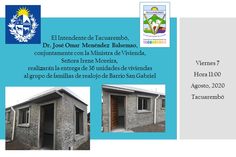Entrega de viviendas en Barrio San Gabriel