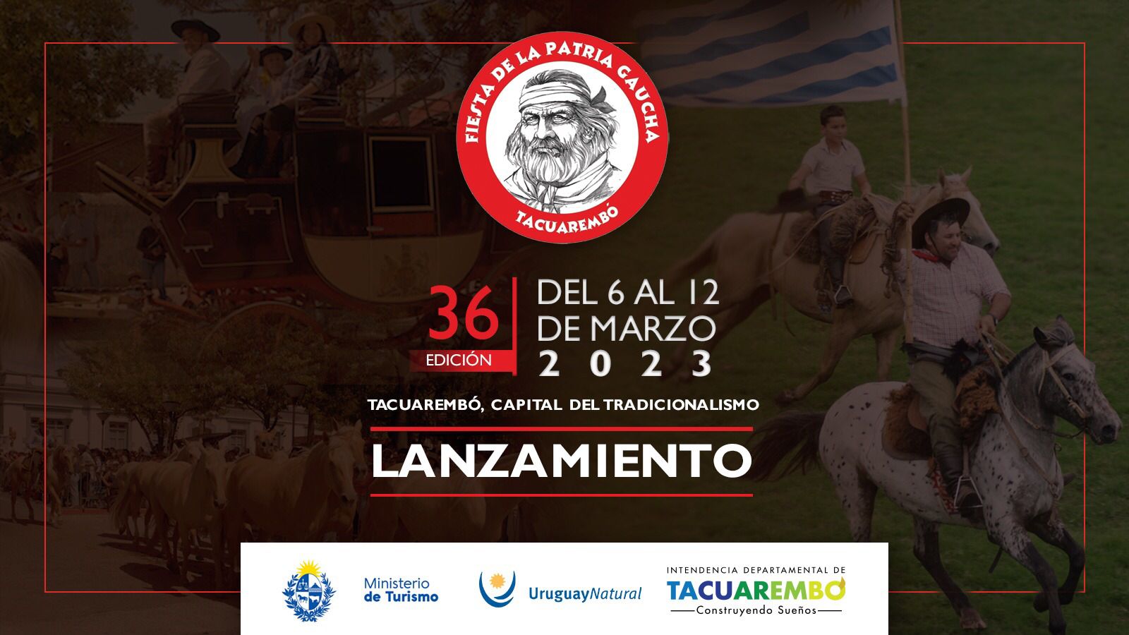 Ezquerra encabezará lanzamiento de la 36ª edición de la Patria Gaucha en Montevideo