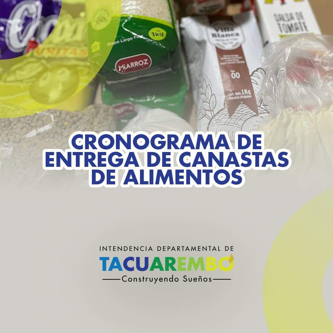 Plan Invierno, canastas de alimentos