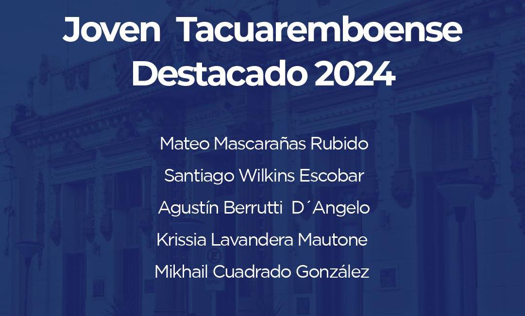 Se acerca una nueva edición del “Reconocimiento al joven destacado de Tacuarembó”
