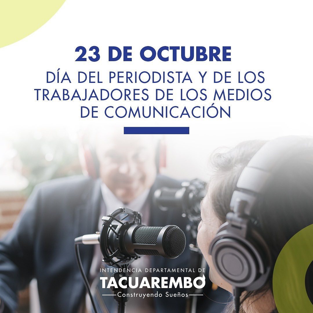 Intendencia de Tacuarembó saluda a los periodistas y a los trabajadores de los medios de comunicación en su día