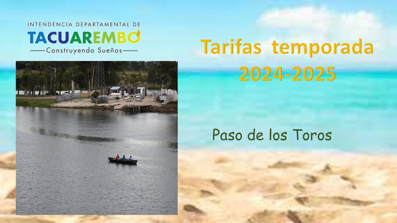 Tarifas alojamientos turísticos Paso de los Toros