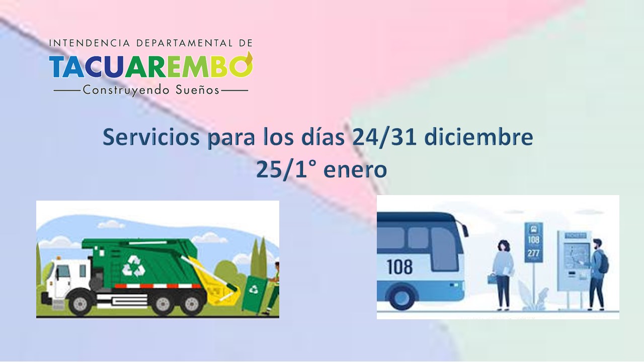Sin servicios de recolección los días 25 y 1º de enero