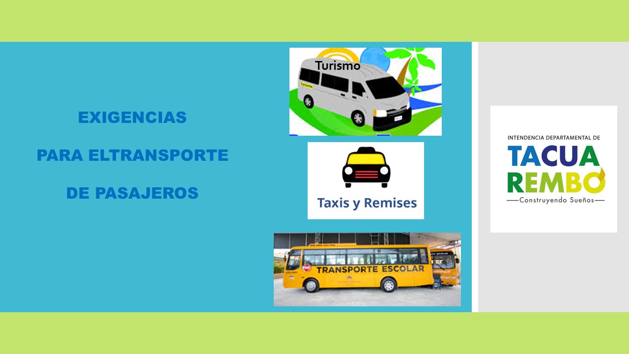 Exigencias para el transporte de pasajeros