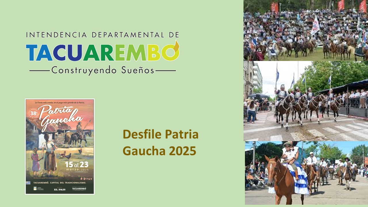 Sábado 22, libre de vehículos por desfile Patria Gaucha