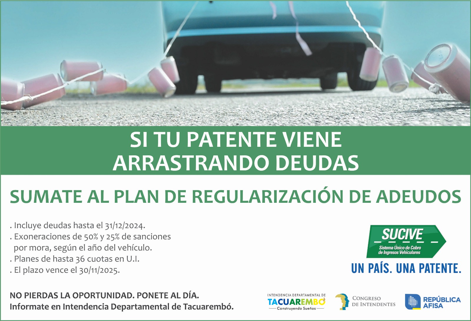 Sigue vigente el Plan de Regularización de Adeudos de Patente de Rodados