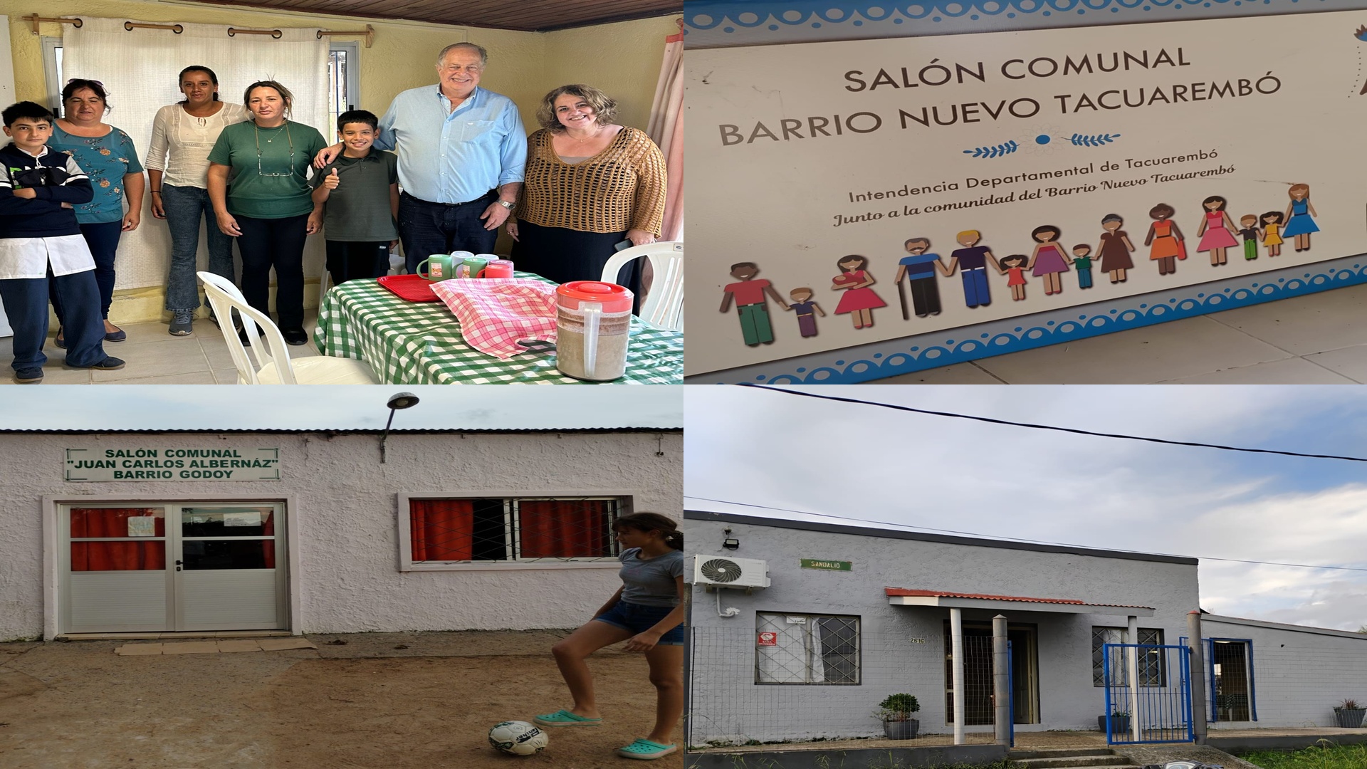 El intendente Wilson Ezquerra recorrió merenderos en barrios de Tacuarembó