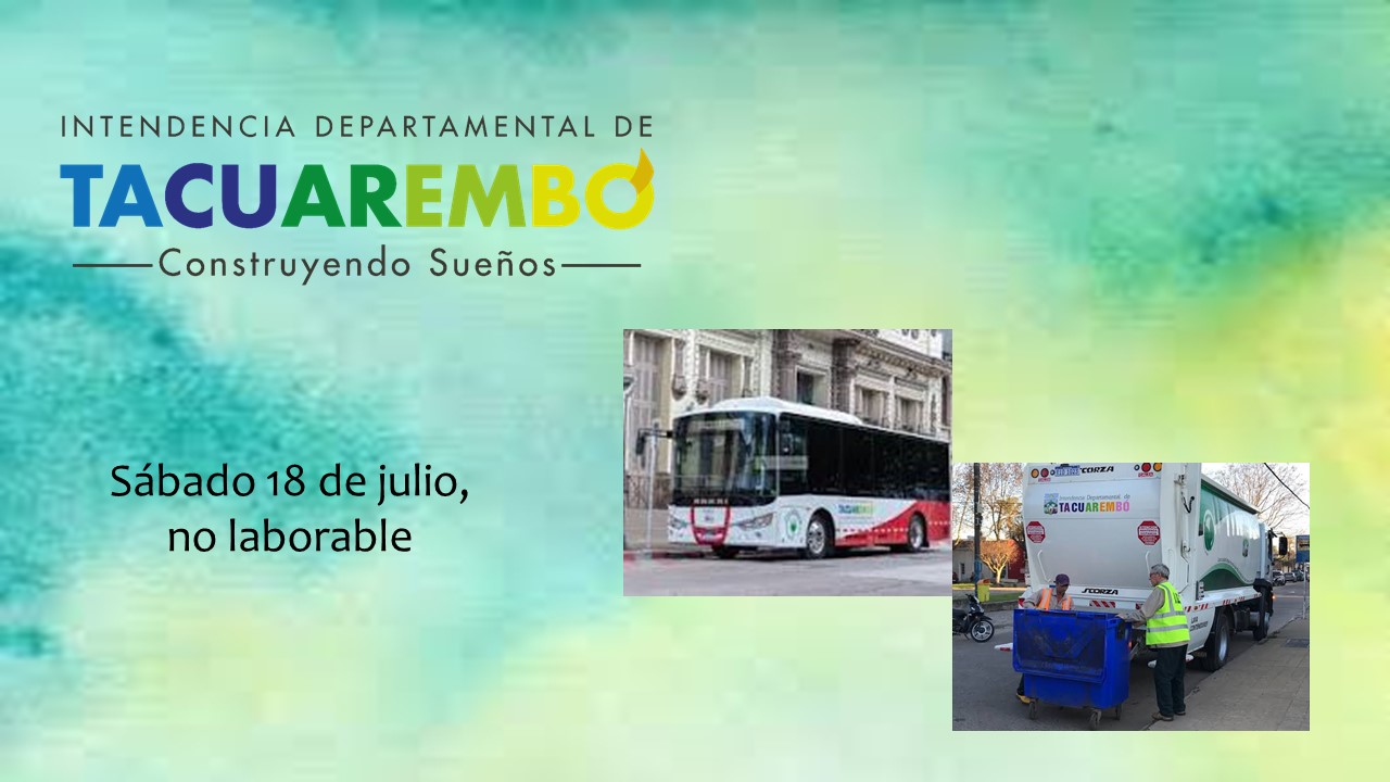 Sábado 18 de julio sin servicios