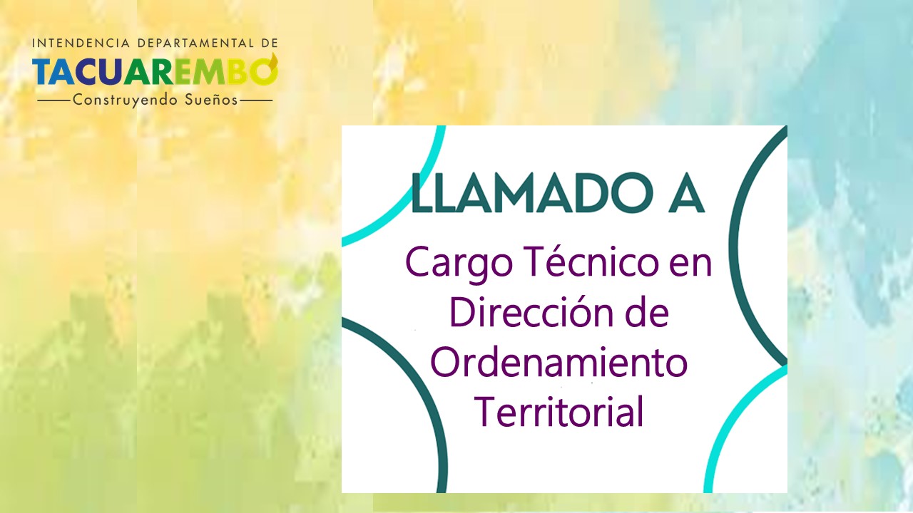 Llamado a Técnico para Dir. Ordenamiento Territorial
